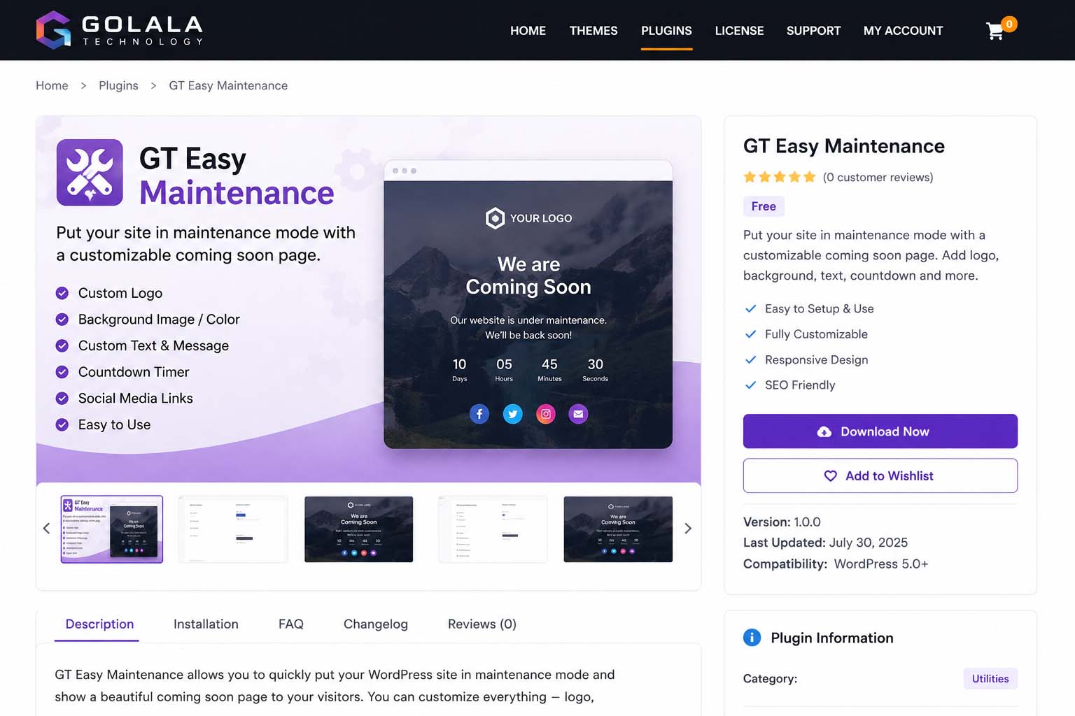 GT Easy Maintenance Plugin
